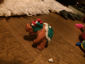 Bowser clay figure